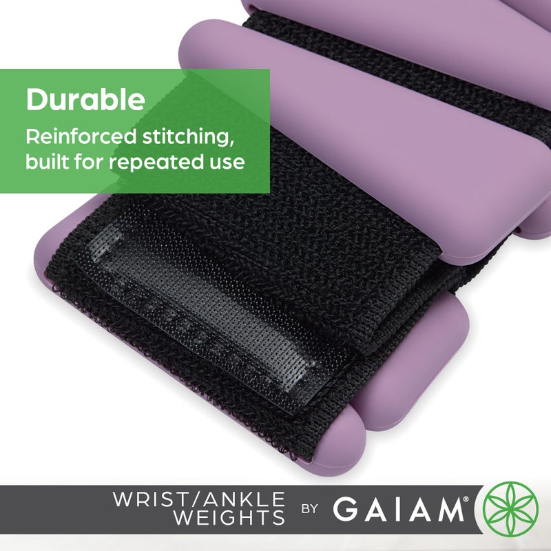 Gaiam Wearable Bracelet to Strengthen  Tone & Sculpt  Adjustable Ankle Weights for Women & Men for Yoga - Image 4